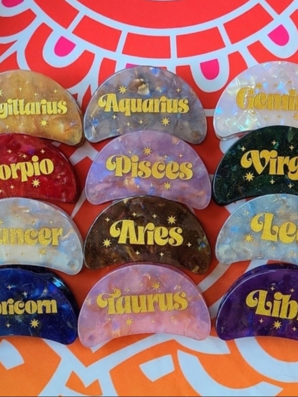 🔮 AQUARIUS Zodiac Hair Clip - Brand New ♒️